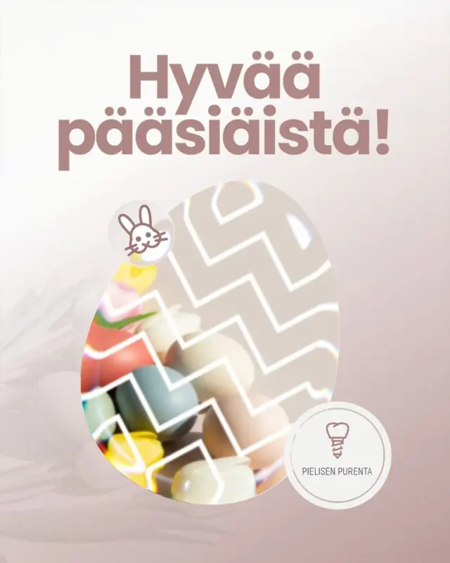 Toivottavasti päiviin mahtuu lepoa, läheisiä ja myös vähän herkuttelua, vaikka suklaamunien merkeissä. 🍫🐣

Nautitaan makeista hetkistä hyvällä mielellä ja pidetään samalla huolta hymystä myös juhlapyhien keskellä.

Nettiajanvarauksemme palvelee ympäri vuorokauden myös pyhien ajan. 

Aurinkoisin pääsiäisterveisin
Pielisen Purenta 💛🌷

#pielisenpurenta #hyvääpääsiäistä #suunterveys #Nurmes