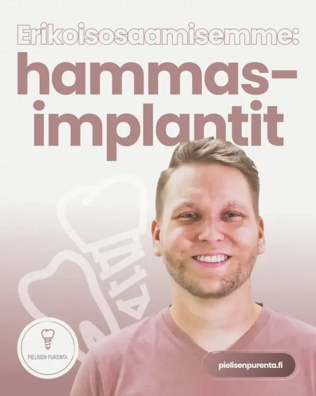 🦷 Implantti on nykyaikainen ja kestävä tapa palauttaa purennan toimivuus ja oma itsevarmuus takaisin!​

Me Pielisen Purennassa käytämme digitaalista huipputeknologiaa, jonka avulla implanttihoidot suunnitellaan ja toteutetaan millintarkasti. Olipa kyseessä yhden hampaan korvaaminen tai laajempi purennan kuntoutus, asiantuntijamme Ilari Tyni varmistaa ammattitaitoisen ja kivuttoman lopputuloksen.

#pielisenpurenta #hammasimplantti #hammashoito #nurmes